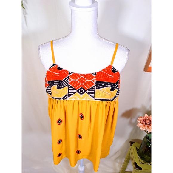 THML Women's Blouse Embroidered Size Medium - Picture 2 of 9